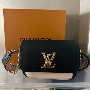 Louis Vuitton Black and Cream Crossbody Bag